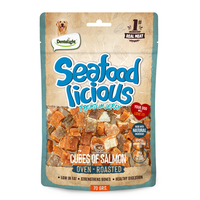 Thumbnail for Dentalight Seafood Licious Jerky Treats For Dogs-Cube of Salmon 70g
