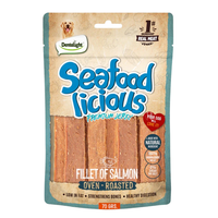 Thumbnail for Dentalight Seafood Licious Jerky Treats For Dogs-Fillet of Salmon 70g