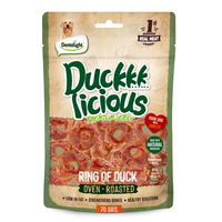 Thumbnail for Dentalight Duckki Licious Jerky Treats For Dogs-Ring of Duck 70g