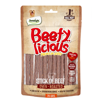 Thumbnail for Dentalight Beefy Licious Jerky Treats For Dogs-Stick of Beef 70g