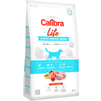 Thumbnail for Calibra Dog Life Junior Medium Breed Chicken 12kg