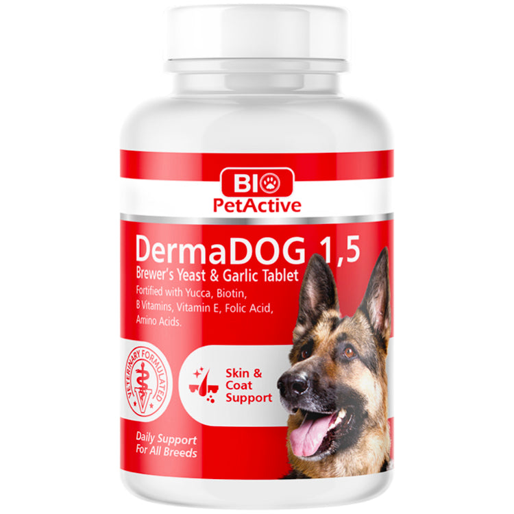 Bio PetActive Dermadog Garlic & Brewer's Yeast Tablet 1.5 150tabs
