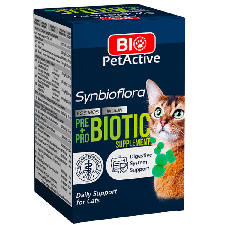 Bio PetActive Synbioflora Pre+Probiotics for Cats 60chewable tablets