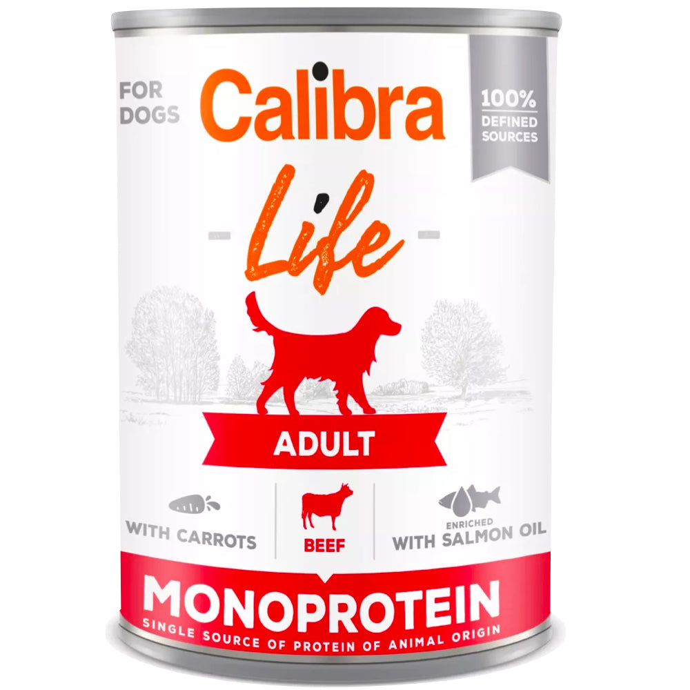 Calibra Dog Life Can Adult Beef with Carrots 400g