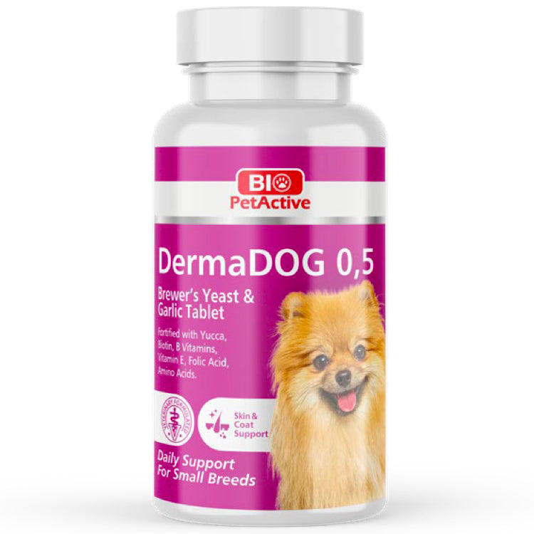 Bio PetActive Dermadog 0.5 Small Breed Garlic and Brewers Yeast Tablet 60 tabs