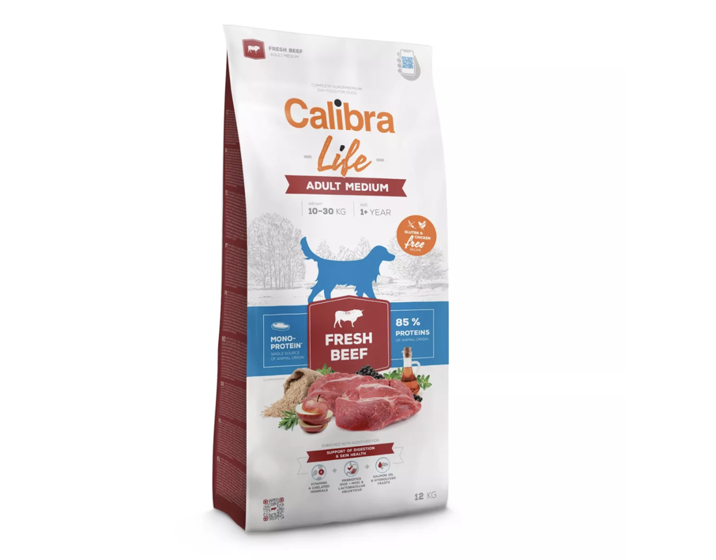 Calibra Dog Life Adult Medium Fresh Beef 12kg