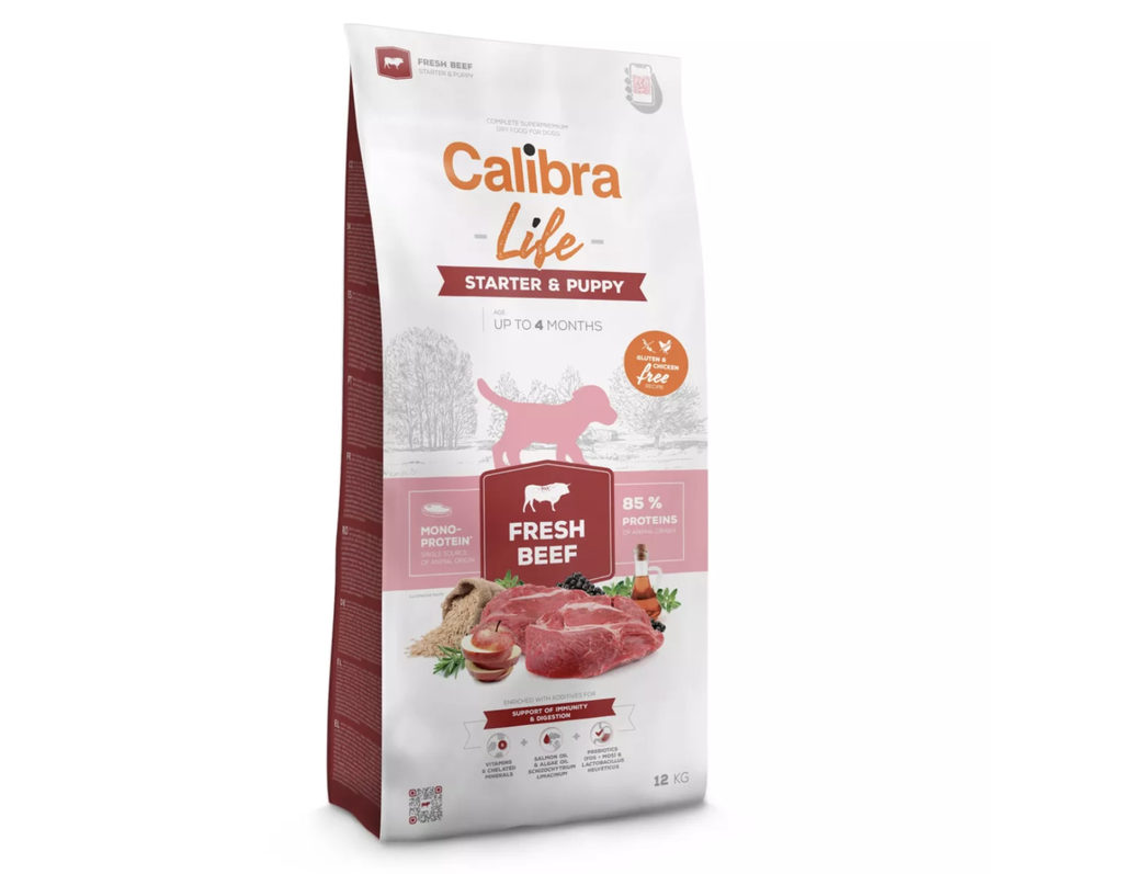 Calibra Dog Life Starter & Puppy Fresh Beef 12kg