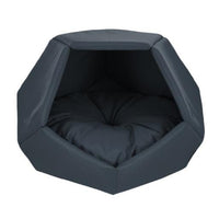 Thumbnail for Empets Cubby House With Cushion Basic (60x60x44cm)[Color - Black, Dimension - 60x60x44cm]