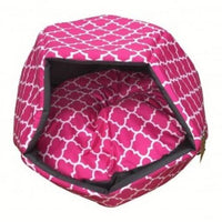 Thumbnail for Empets Cubby House With Cushion  Modern (60x60x44cm)[Dimension - 60x60x44cm, Texture - Printed Pink]