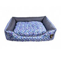 Empets Couch Bed Modern[Dimension - 55x42x16cm, Texture - Printed Blue]