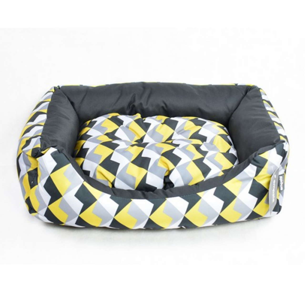 Empets Couch Bed Modern[Dimension - 65x50x18cm, Texture - Printed Yellow & Grey]