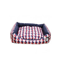 Thumbnail for Empets Couch Bed Modern[Dimension - 65x50x18cm, Texture - Printed Red & Blue]