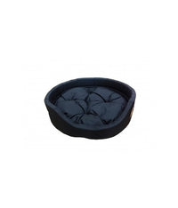 Thumbnail for Empets Oval Bed With Cushion  Basic[Color - Black, Dimension - 60x51x17cm]