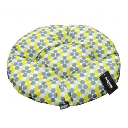 Empets Oval Cushion Modern[Dimension - 78x66cm, Texture - Printed Green]