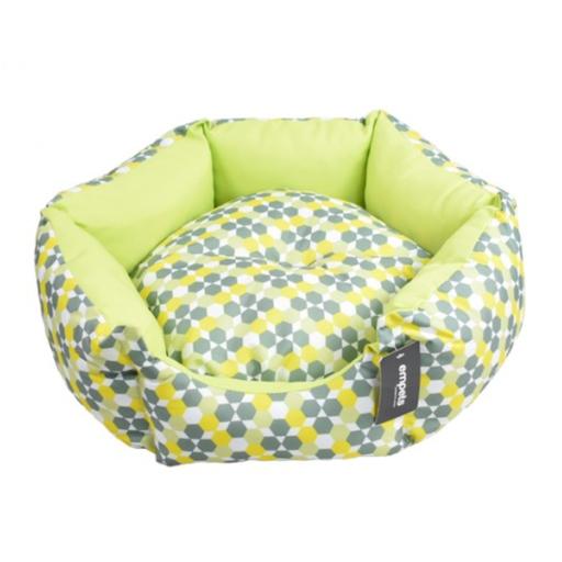 Empets Venus Bed Modern[Dimension - 55x55x20cm, Texture - Printed Green & Lemon]
