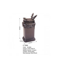 Thumbnail for KW Zone Dophin Canister Filter[Max Output - 1000L/H, Model - FDC-1000, Options - Without UV]