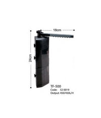 Thumbnail for KW Zone Dophin Aquarium Triangle Internal Filter With Rainbar[Max Output - 450L/H]