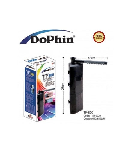 KW Zone Dophin Aquarium Triangle Internal Filter With Rainbar[Max Output - 650L/H]