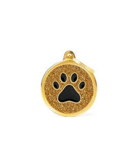 Thumbnail for MY FAMILY GOLD BIG GLITTER CIRCLE BLACK PAW
