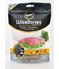 Thumbnail for Gnawlers Wisebones Turkey With Parsley 15pcs/Pack SMALL (200gm)