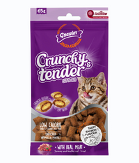 Thumbnail for Gnawlers Crunchy & Tender Cat Treats 65g - Salmon Flavour