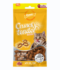 Thumbnail for Gnawlers Crunchy & Tender Cat Treats 65g - Chicken Flavour