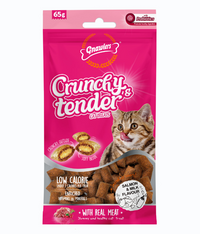 Gnawlers Crunchy & Tender Cat Treats 65g - Salmon & Milk Flavour