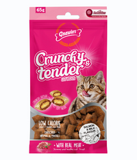 Thumbnail for Gnawlers Crunchy & Tender Cat Treats 65g - Salmon & Milk Flavour