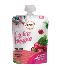 Thumbnail for Gnawlers Lick 'n' Lickable Cat Treats 100g - Salmon & Cranberry