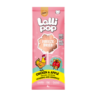 Gnawlers Freeze Dried Lollipop Cat Treat -Chicken & Apple 4g x15pcs-Vitamins & Minerals [Display Box]