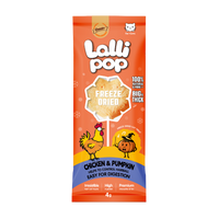 Gnawlers Freeze Dried Lollipop Cat Treat -Chicken & Pumpkin 4g x15pcs-Easy Digestion-[Display Box]