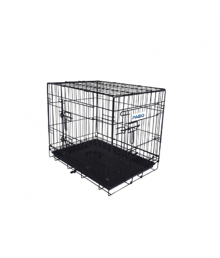 Pado Double Door Dog Crate with Mesh Floor, 61x44.5x51.5cm