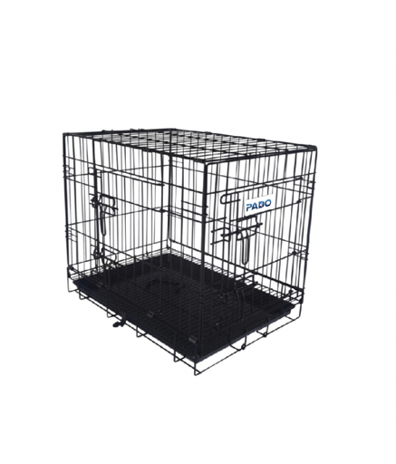 Pado Double Door Dog Crate with Mesh Floor, 92x57.5x65cm