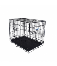 Thumbnail for Pado Double Door Dog Crate with Mesh Floor, 92x57.5x65cm