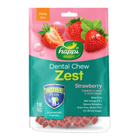 Thumbnail for Happi Doggy Dental Chew Zest-Strawberry- 2.5