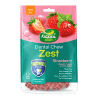 Happi Doggy Dental Chew Zest-Strawberry- 2.5