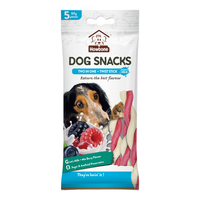 Thumbnail for Howbone Dog Snack - Two in One Twist Stick 80g (5pcs) - Goat's Milk+Mixberry