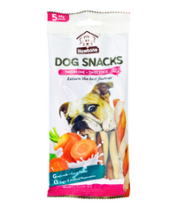 Thumbnail for Howbone Dog Snack - Two in One Twist Stick 80g (5pcs) - Goat's Milk+Carrot Flavour