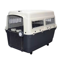 Thumbnail for Pet Mode Plastic Transporter with Wheels [Size - 121x 82x90cm]-IATA Approved