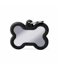 Thumbnail for MY FAMILY BONE CHROME PLATED BRASS BLACK RUBBER
