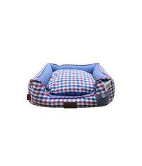 Thumbnail for Catry Pet Cushion - Mixed Colour Check Design - 50 x 40 x 14cm