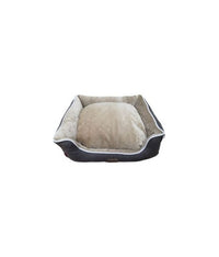 Thumbnail for Catry Pet Cushion Luxury Velvet Black & Beige- HY00554050-99 - 50 x 40 x 14cm