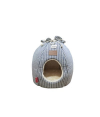 Thumbnail for Catry Cat House 36 x 36 x 36cm - White Lined on Grey