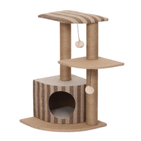 Thumbnail for Catry Cat House With Natural Sisal Scratching Posts And Teasing Rope For Kitten - HY17377 x 40 x 40 x 68cm