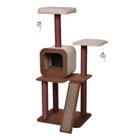 Thumbnail for Catry Cat House Cat Tree With Scratching Post 58x48x135cm