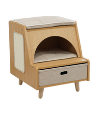 Thumbnail for Catry Bedside Box Cat House with Scratcher 45x50x53.5cm
