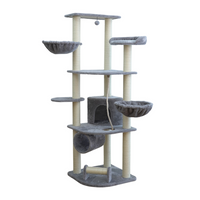 Thumbnail for Catry Cat Tower With Scratcher 55x55x171cm