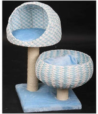 Thumbnail for Catry Cat Tree With Cushion And Scratcher 45x45x79cm, Color : Blue