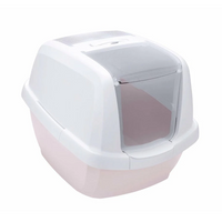 Thumbnail for Imac Maddy Hooded Cat Toilet- Pink-White 62x49.5x47.5cm