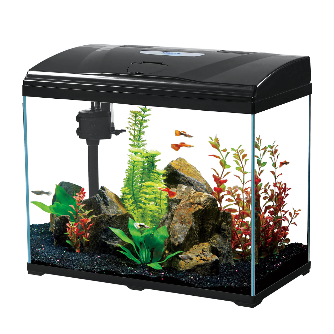 Karis Super White Glass Aquarium PD-395 - [38x23x38.5cm, Color - Black]